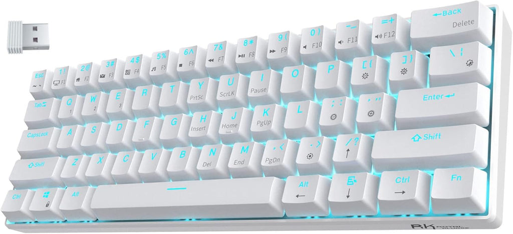 White 61 Keys Triple Mode Wireless Mechanical Keyboard Q267171