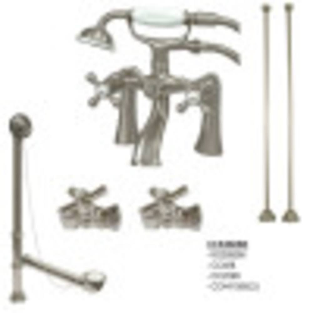 Vintage Satin Nickel Clawfoot Tub Faucet Package E755707