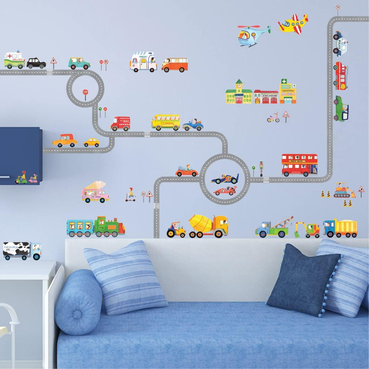 Kids Wall Stickers Peel and Stick Removable Wall Decals H86100