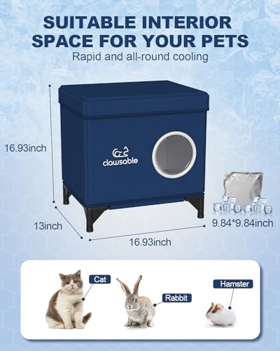 Cooling Cat House, Dark Blue, 17" x 13" x 16" D753310