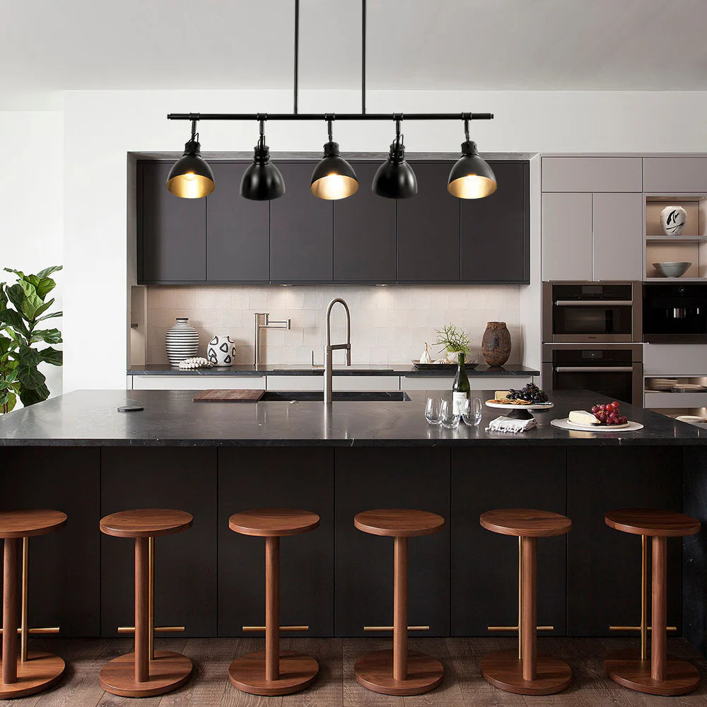 5-Light Linear Dome Hammered Industrial Pendant Z1531