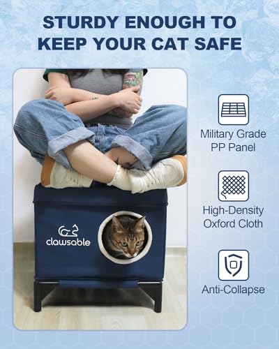 Cooling Cat House, Dark Blue, 17" x 13" x 16" D753310