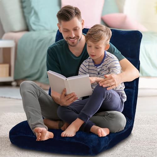 Brown Folding Floor Chair with Cushion I70117