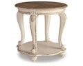 White/Brown End Table L397