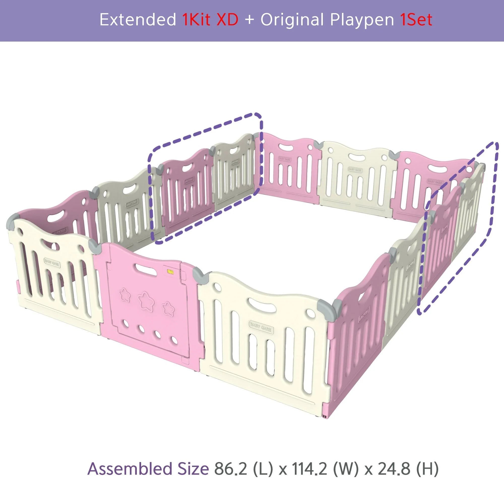 Pink 25-inch Playpen Gate Extension Kit H98763