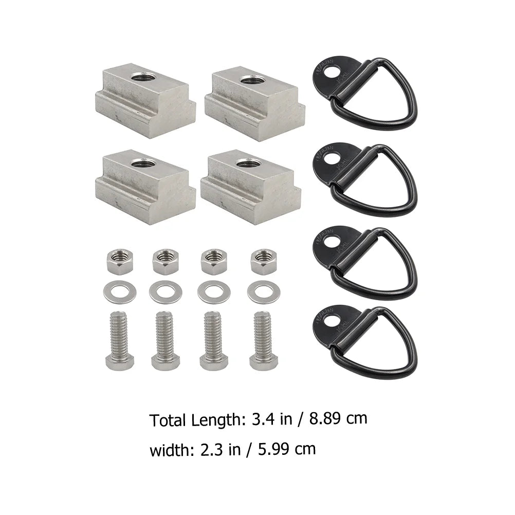 Tie Down Rings Trailer T Slot Ring Anchors Cargo Bed Bolt Truck Anchor Trailers Hook Nuts Cap Socket Deck G79204