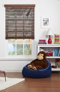 Cordless Faux Wood Blind Dark Oak 72 x 64 in. H310274