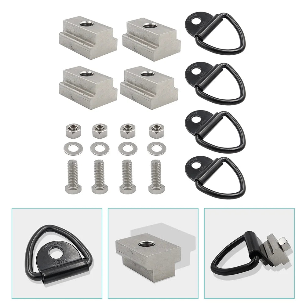 Tie Down Rings Trailer T Slot Ring Anchors Cargo Bed Bolt Truck Anchor Trailers Hook Nuts Cap Socket Deck G79204