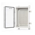 Clear Hinged Cover Junction Box with Mounting Plate, IP67 Waterproof ABS Plastic Grey, Pack of 2 F41277