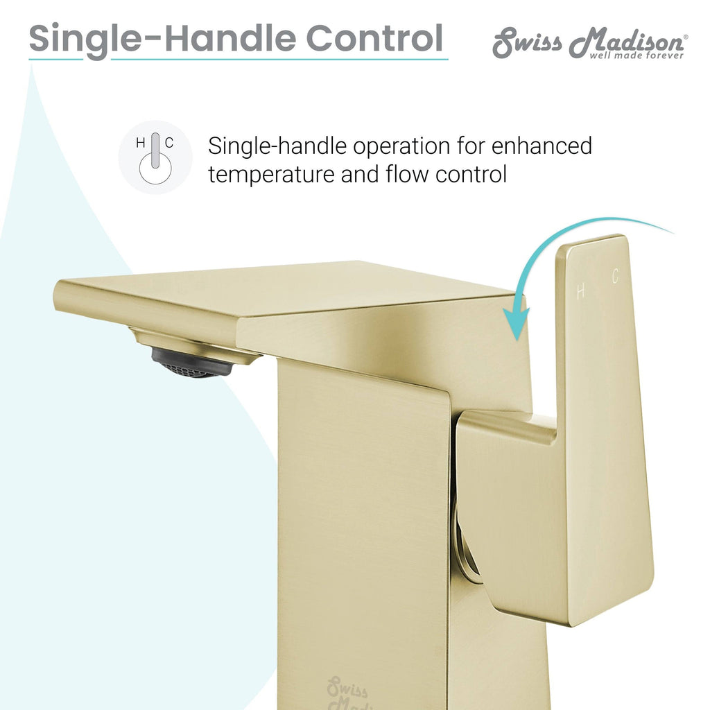 Brushed Nickel Single Hole Bathroom Faucet F198307