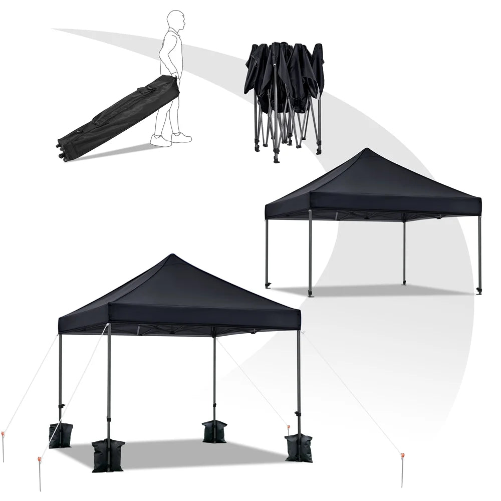 Black Square Pop-up Gazebo R194