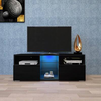 Modern Minimalist TV Cabinet with LED Lights B286914
