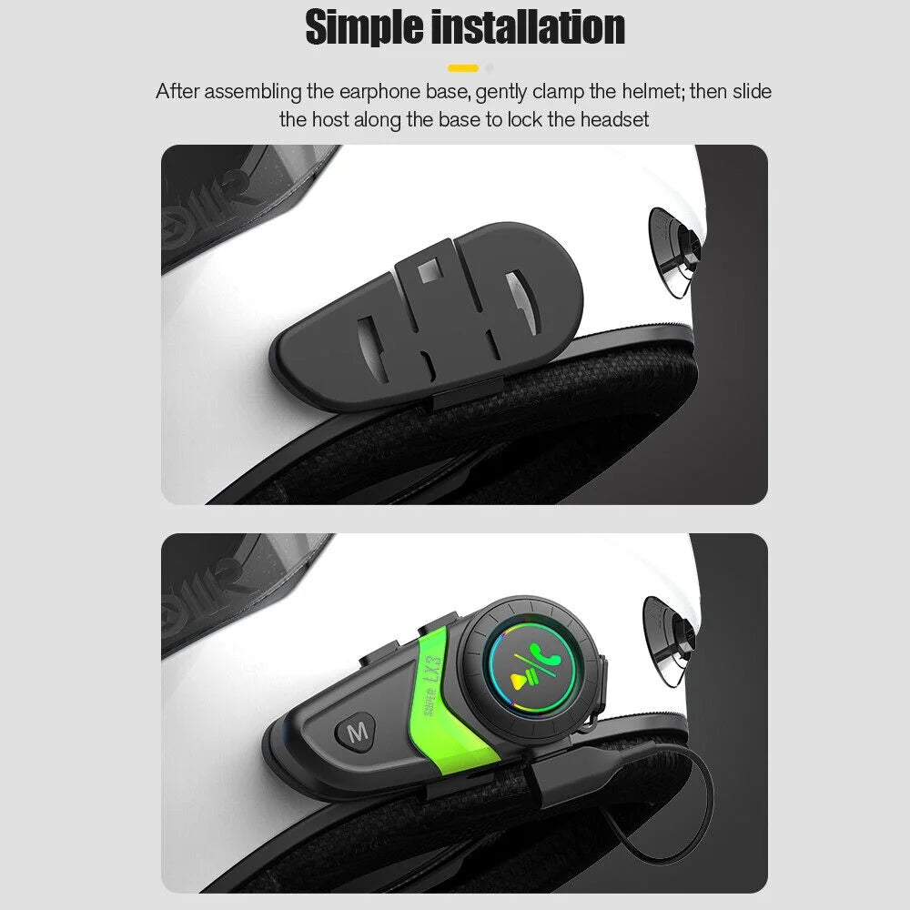 Motorcycle Helmet Headset Wireless Bluetooth 5.0 Headphone Speaker F438830