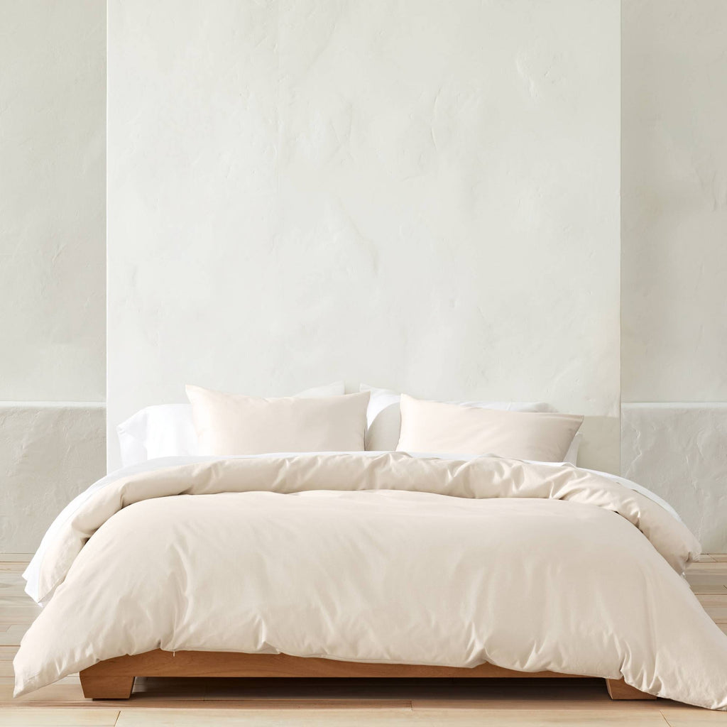 Full/Queen Supima Washed Sateen Duvet & Sham Set Natural X74399