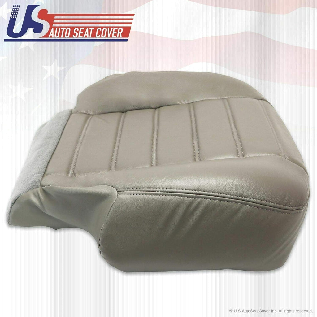 2003 to 2007 Hummer H2 Passenger Bottom Genuine Leather Seat Cover Wheat Gray Q132