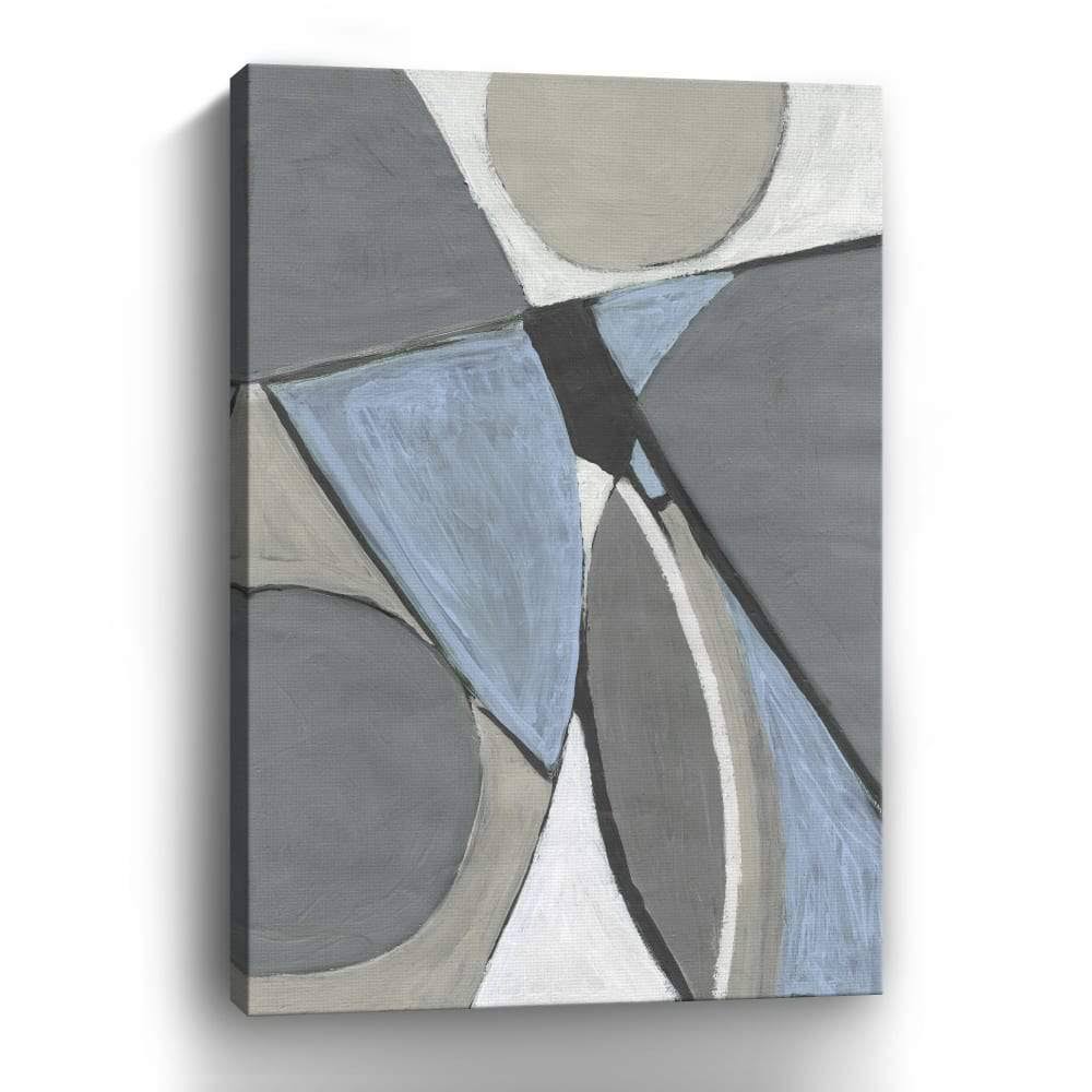 Geometric Canvas Giclee Blue 24x22 x 3& Polyester A4080