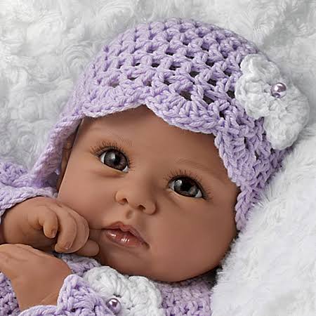 Lifelike African-American Baby Girl Doll R821