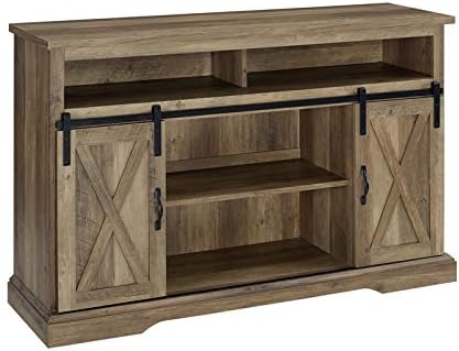 White Wood TV Stand Storage Cabinet Q15551