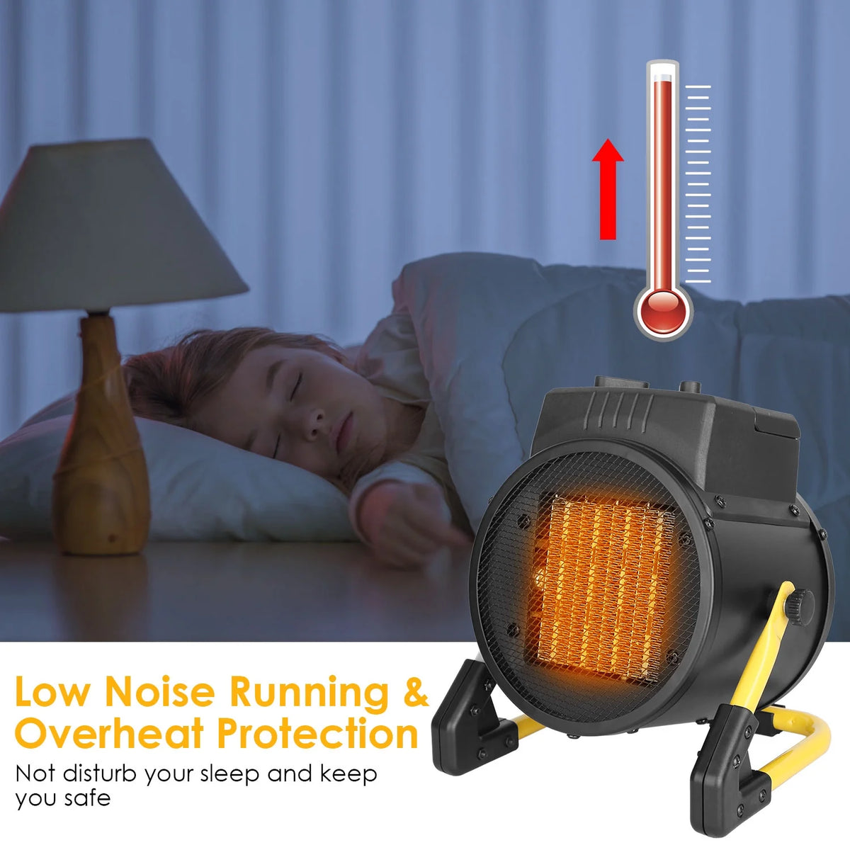 1500W Portable Ceramic Space Heater with Overheat Protection W70028