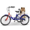 Adult Tricycles 3 Wheel 7 Speed 20 inch with Big Basket I876470