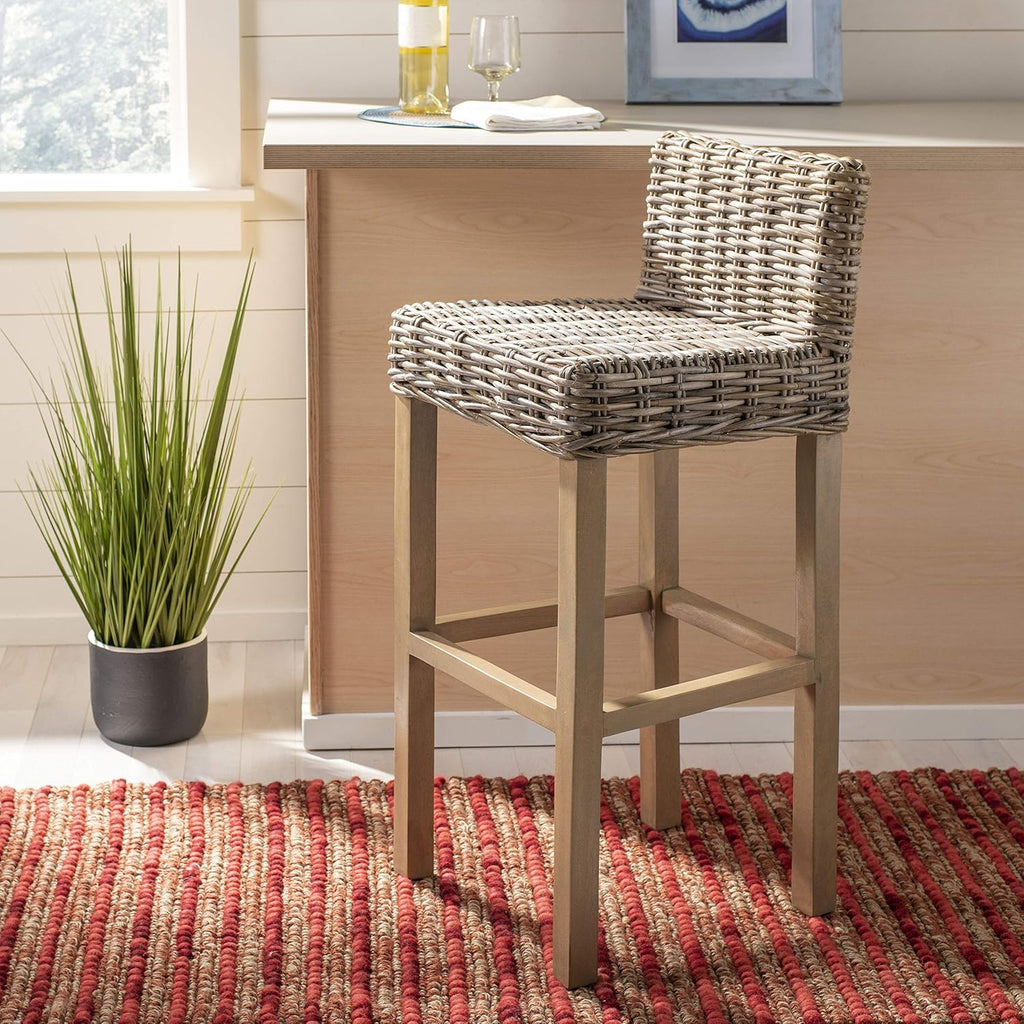 Cappuccino Wicker Bar Stool C107430