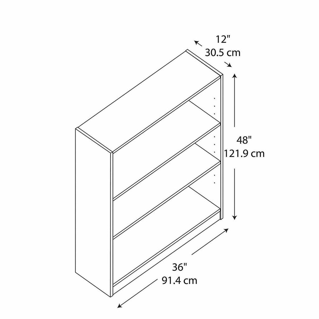 3-Shelf Bookcase in Snow Maple H5626