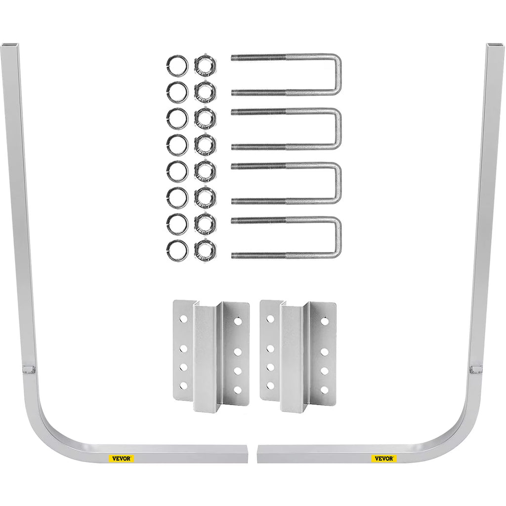 Boat Trailer Guide-on, 46", One Pair Aluminum, Adjustable Width, Complete Mounting Accessories Q87260