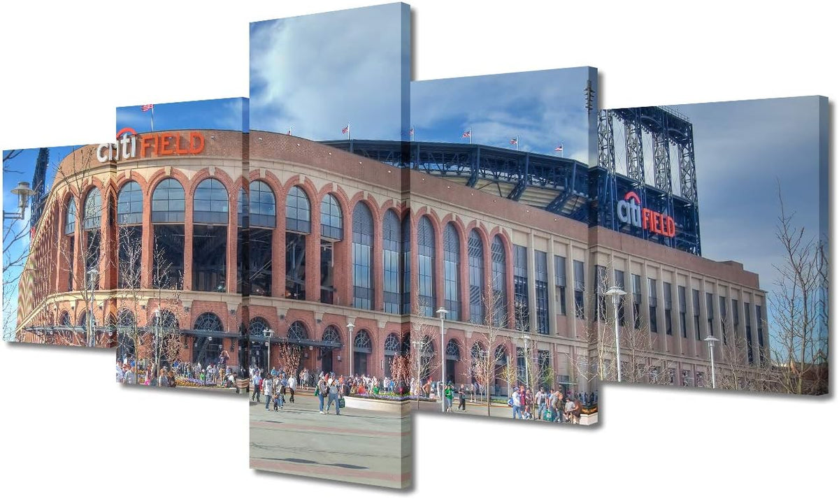 5 Pieces Canvas Art Wall Decor Baseball Stadium Pictures Paintings Posters Prints Stretched Ready to Hang - 50" Wx24 H Pack of 2 T766870