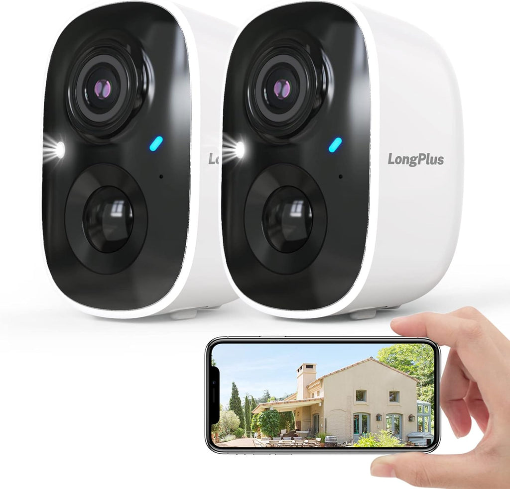 Wireless Outdoor Security Camera (White (2Pcs)) X415