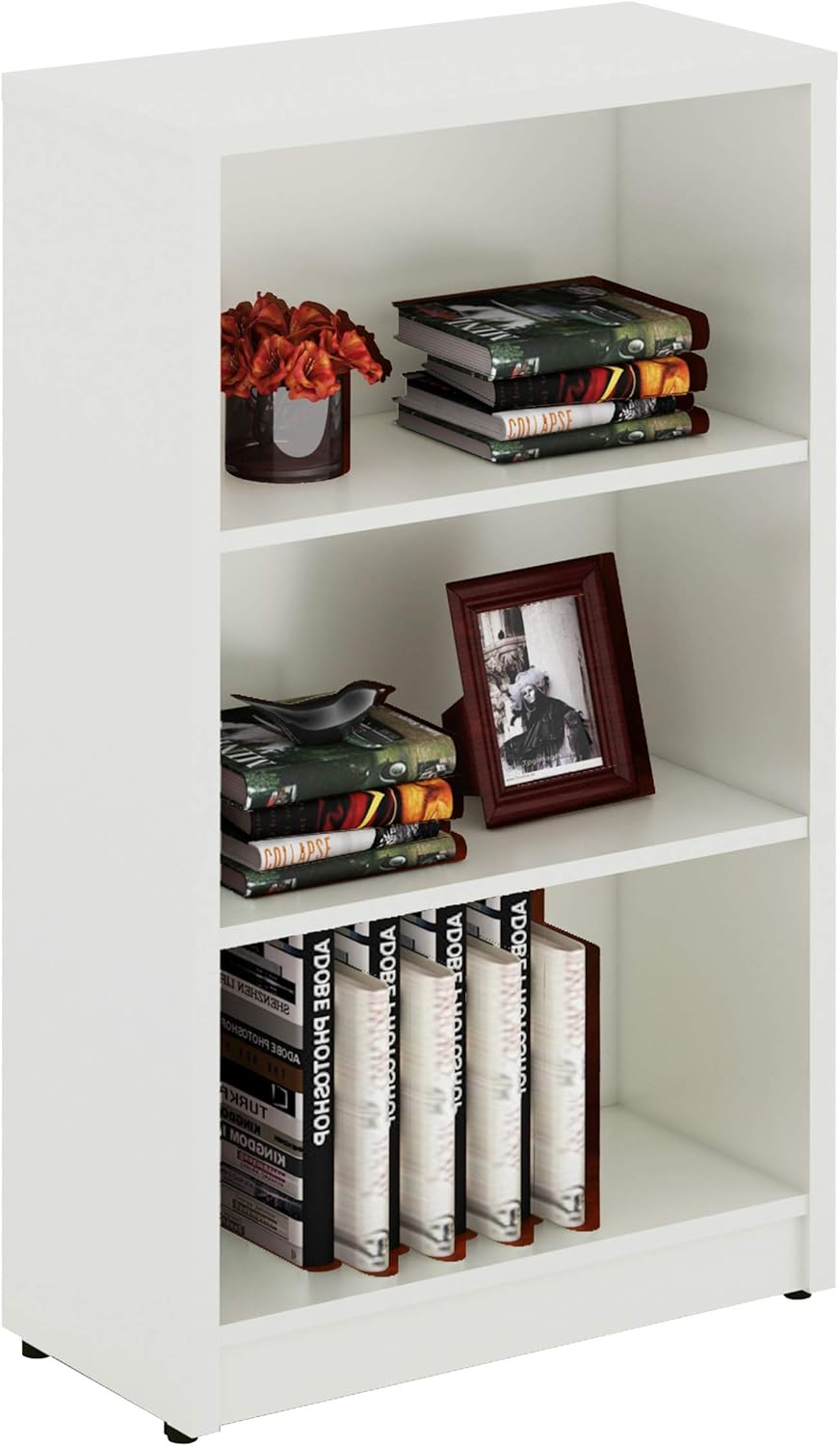 Mahogany 4 Shelf Wood Bookcase J931