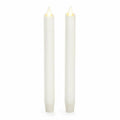 Ivory Realistic Flame LED Taper Candle with Timer (2 Pack) V4821