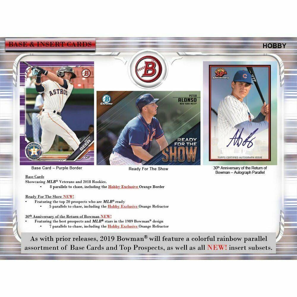 2019 Bowman Baseball 6ct Blaster Box R7687