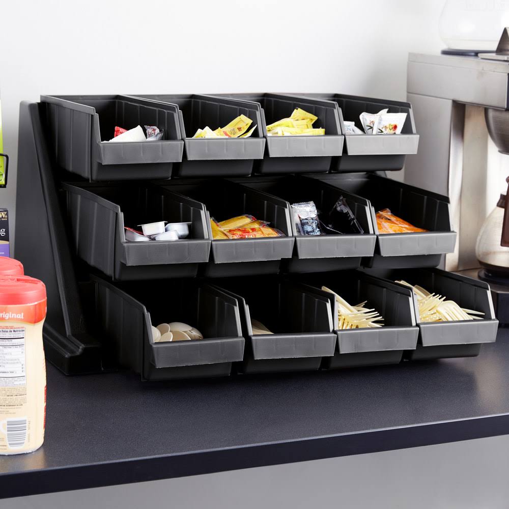Black 12 Bins Organizer Rack H188
