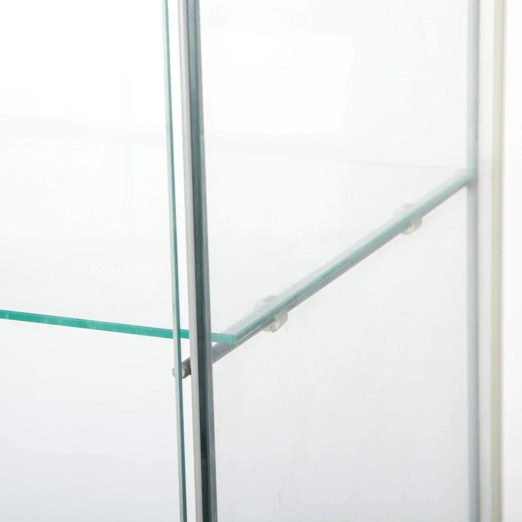 White Glass Display Cabinet with 4 Shelves S452854