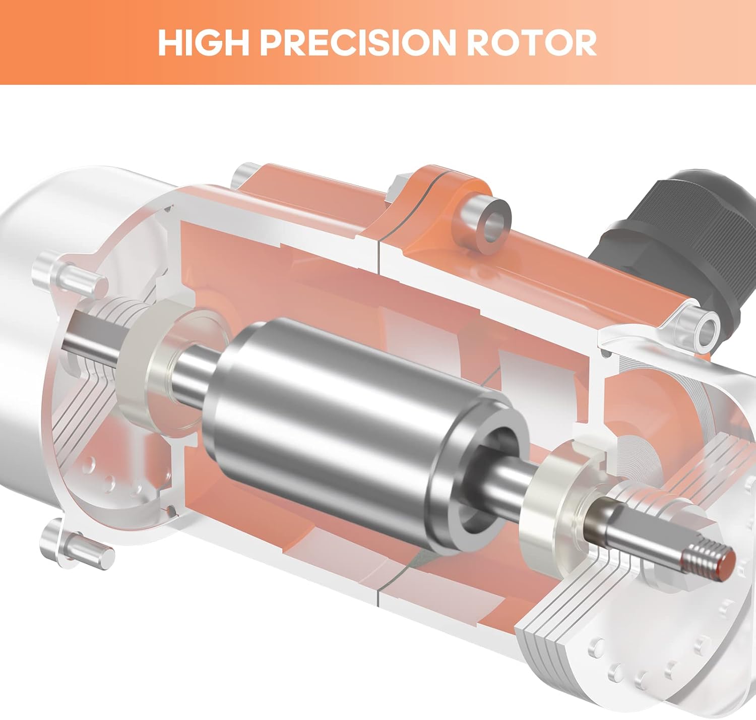 90W Concrete Vibrator Vibration Motor Single Phase AC 110V 3600RPM Aluminum Alloy Case Electric Asynchronous Vibrating Vibrators for Shaker Table E643009