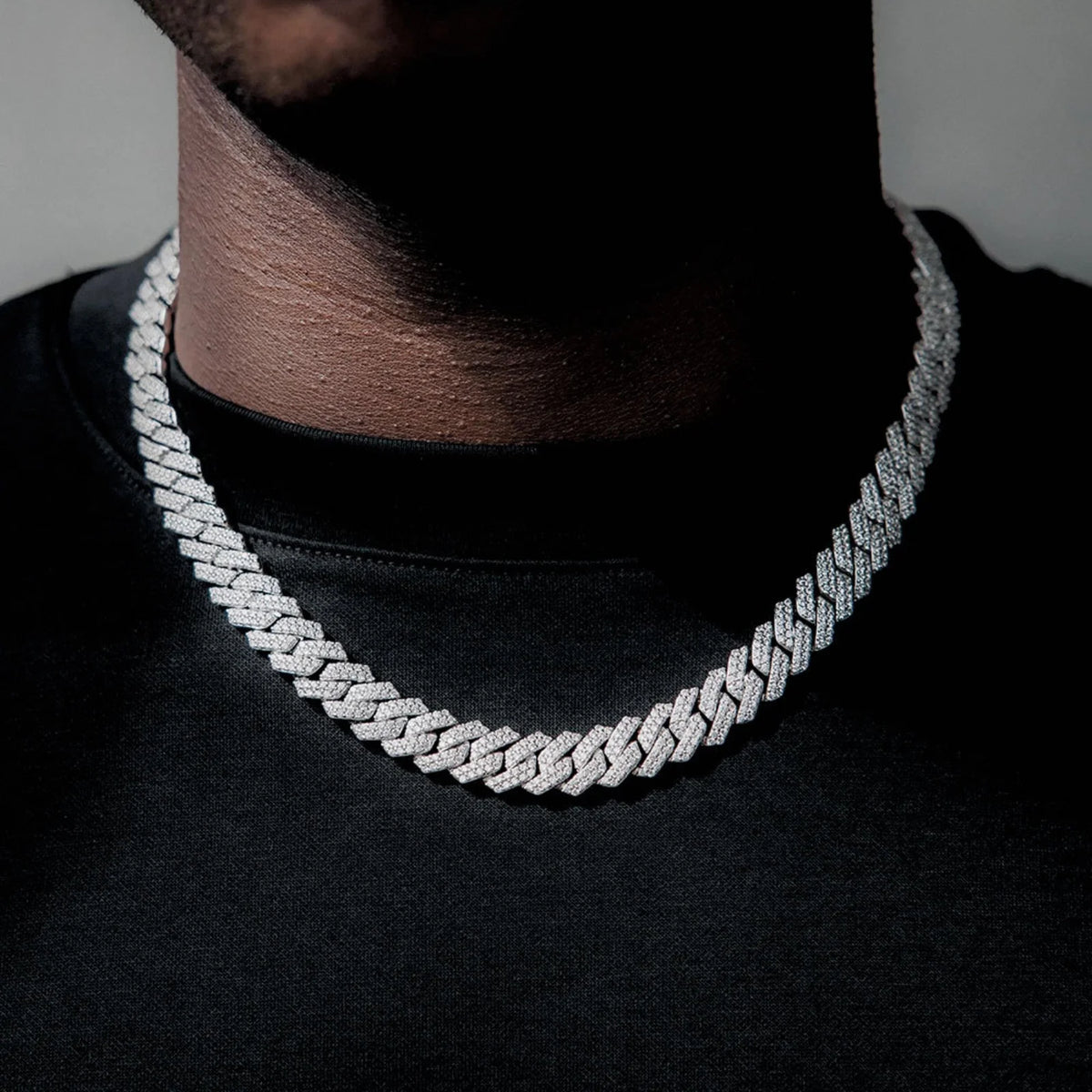 12MM Iced Out Miami Cuban Link Chain Necklace, 16-24 Inch C3192