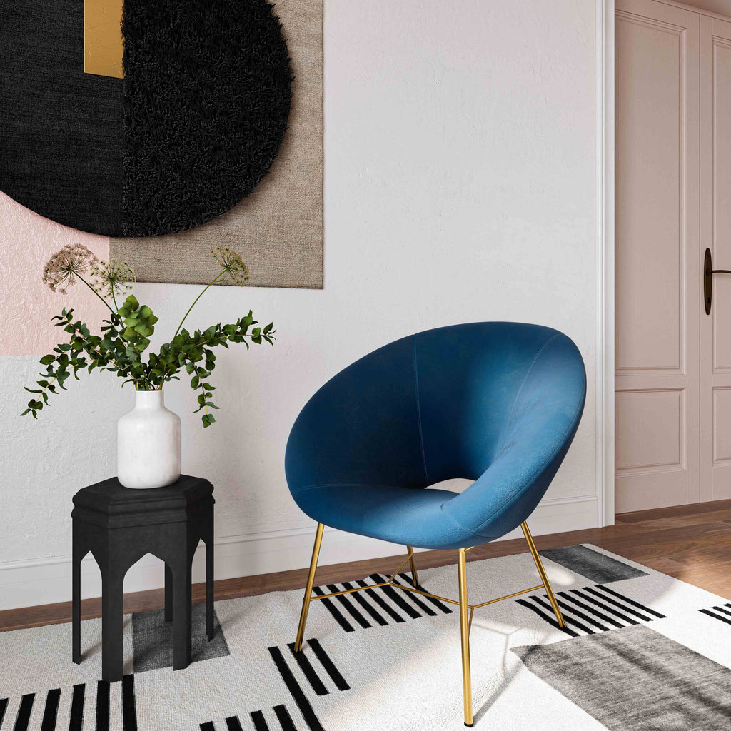 Grey Velvet Chair B76155