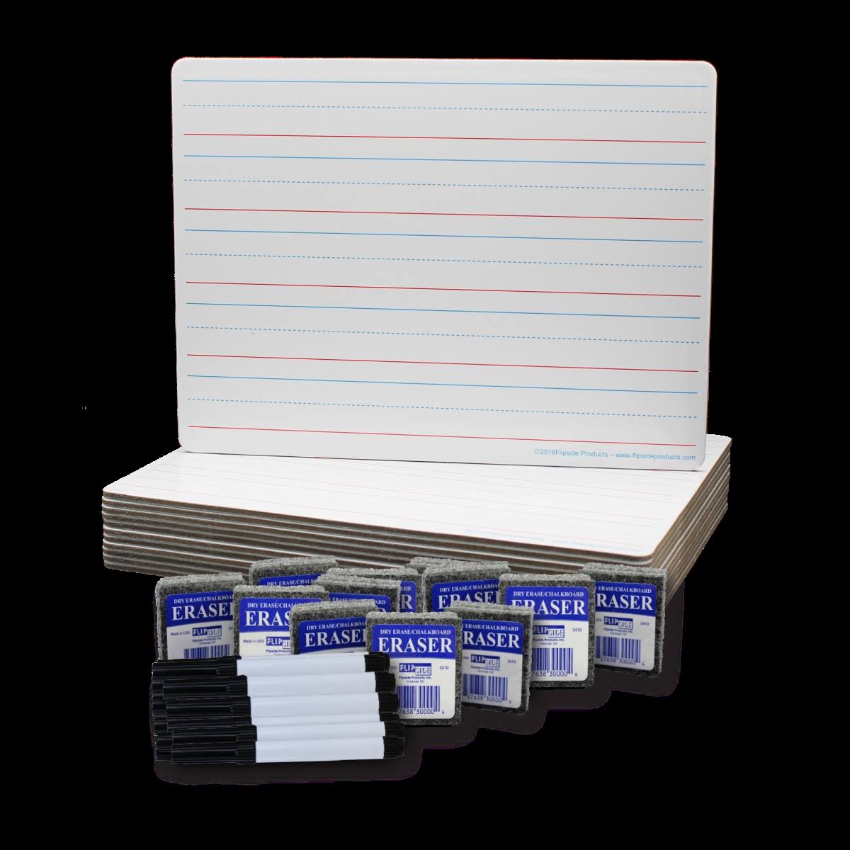 Two Sided Magnetic Dry Erase Boards with Erasers and Pen I91450