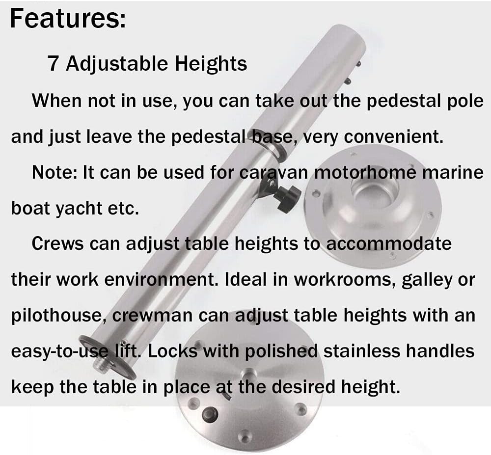 Height Adjustable Aluminum Table Pedestal Stand R600211