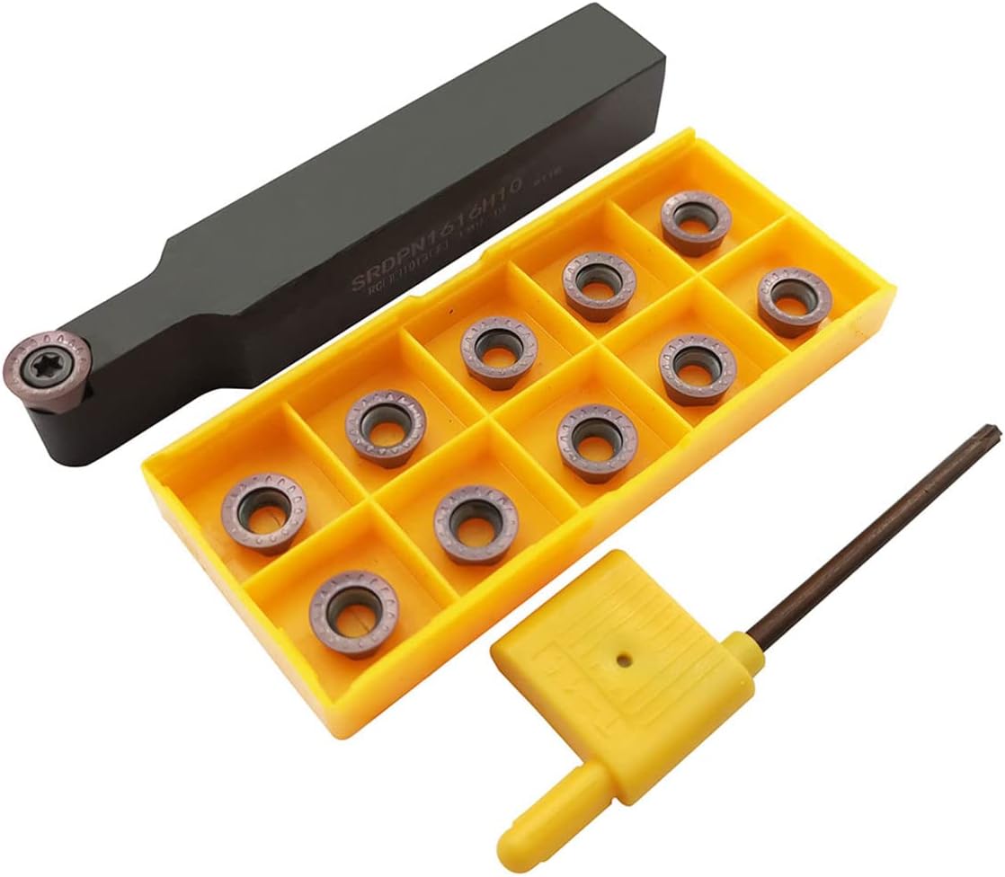 1/2" Shank Indexable Carbide Turning Tool Insert Holder Set 2pcs Metal Lathe Cutting Tools with 12pcs CCMT32.51 CCMT09T304 Indexable Carbide Turning Insert Blade Pack of 2 A636