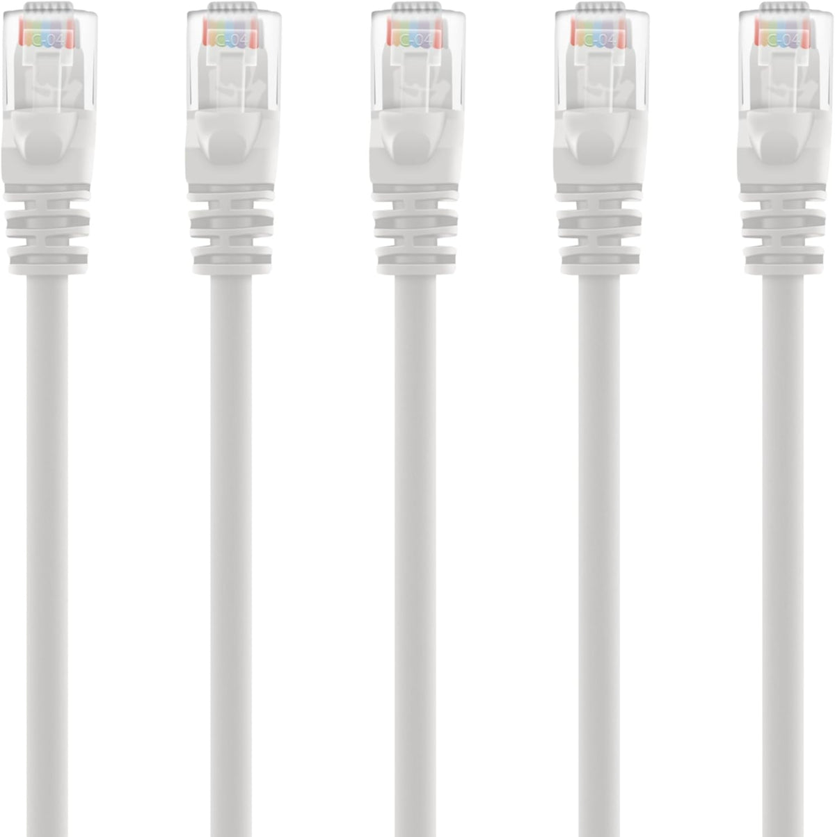 Cat 6 Ethernet Cable 5 ft (24-Pack) White S607