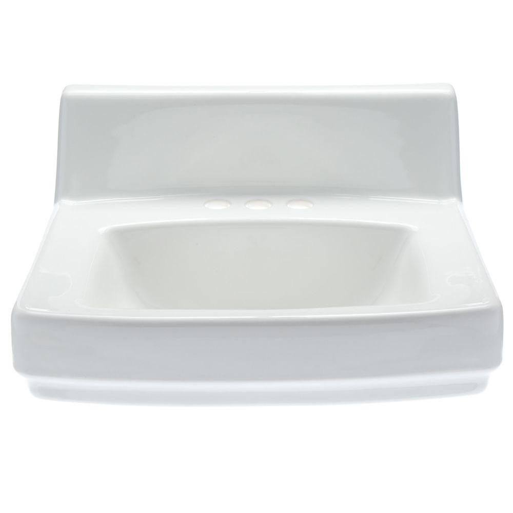 White Wall-Mount Bathroom Sink R973