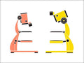 Pink Yellow Microscopes Canvas Art R13551