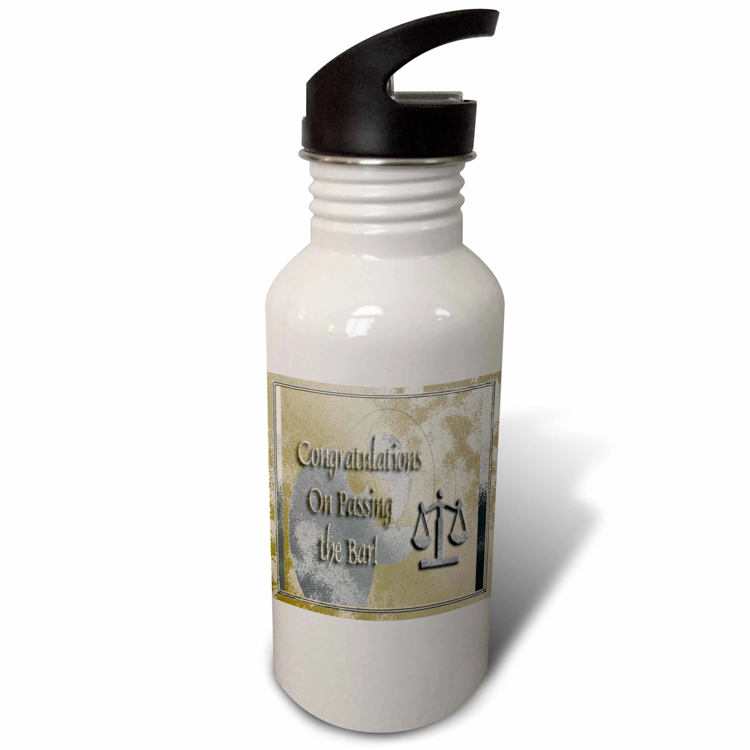 Gold and Silver 21 oz Sports Water Bottle H17979