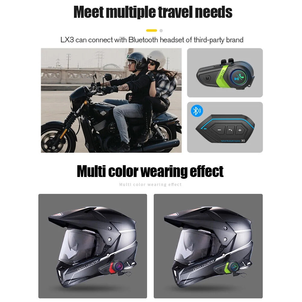 Motorcycle Helmet Headset Wireless Bluetooth 5.0 Headphone Speaker F438830