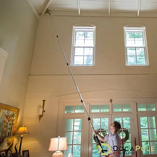 24 Foot Extension Pole Cleaning Kit with 3 Dusting Attachments and 1 Window Squeegee F729