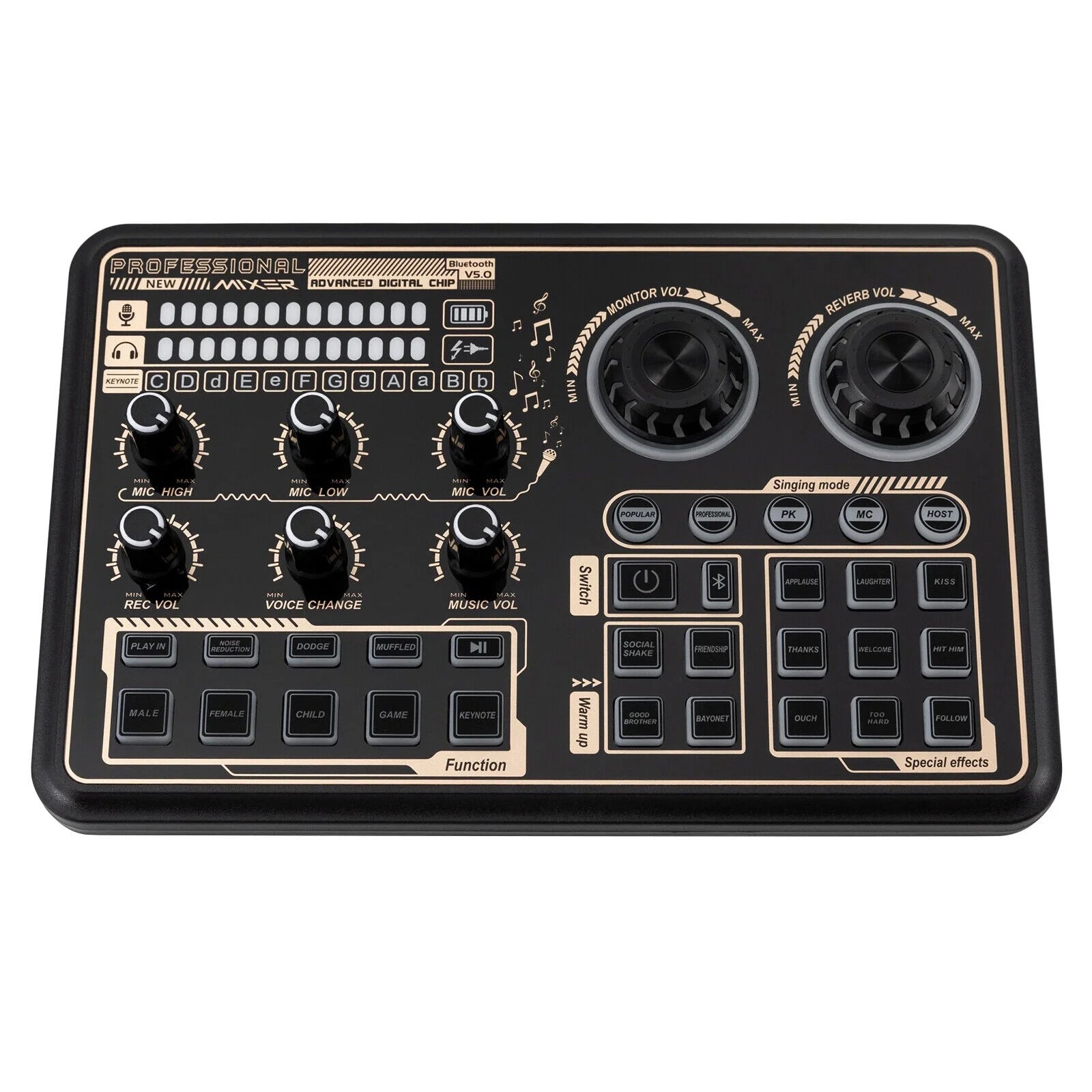Audio Mixer with Voice Changer and LED Lights O197619