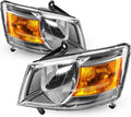 Headlight Assembly Chrome Housing Amber Reflector Clear Lens W631