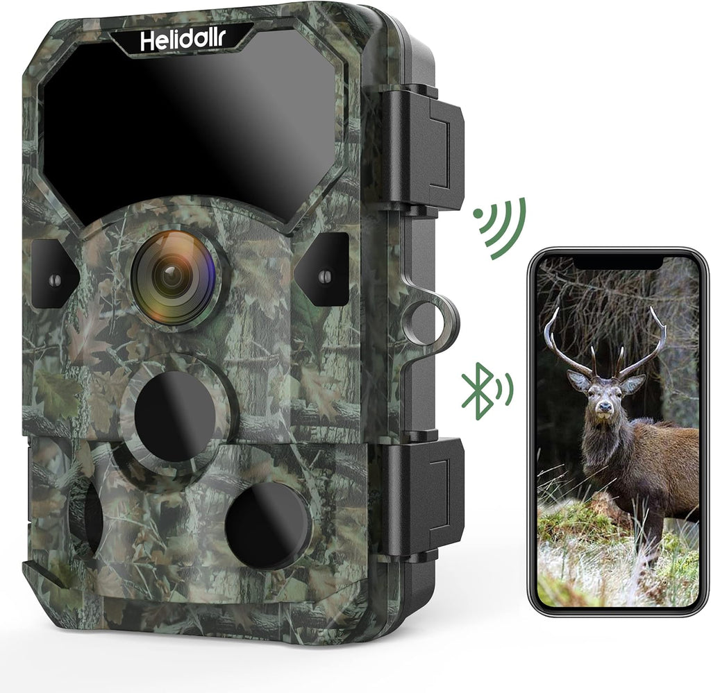 4K 30MP 30FPS Wireless Wi-fi Bluetooth Trail Camera with 120° Angle Night Vision IP66 Waterproof Wildlife Camera A18236