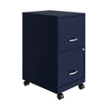 Navy 2 Drawer Metal Mobile File Cabinet L314